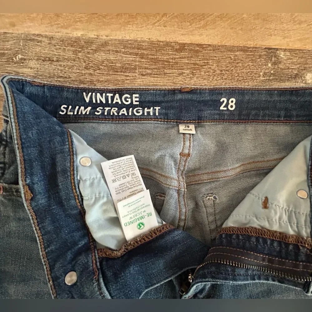 J.‎ Crew Re-Imagined Women's Vintage Slim Straight Jeans, Size 28